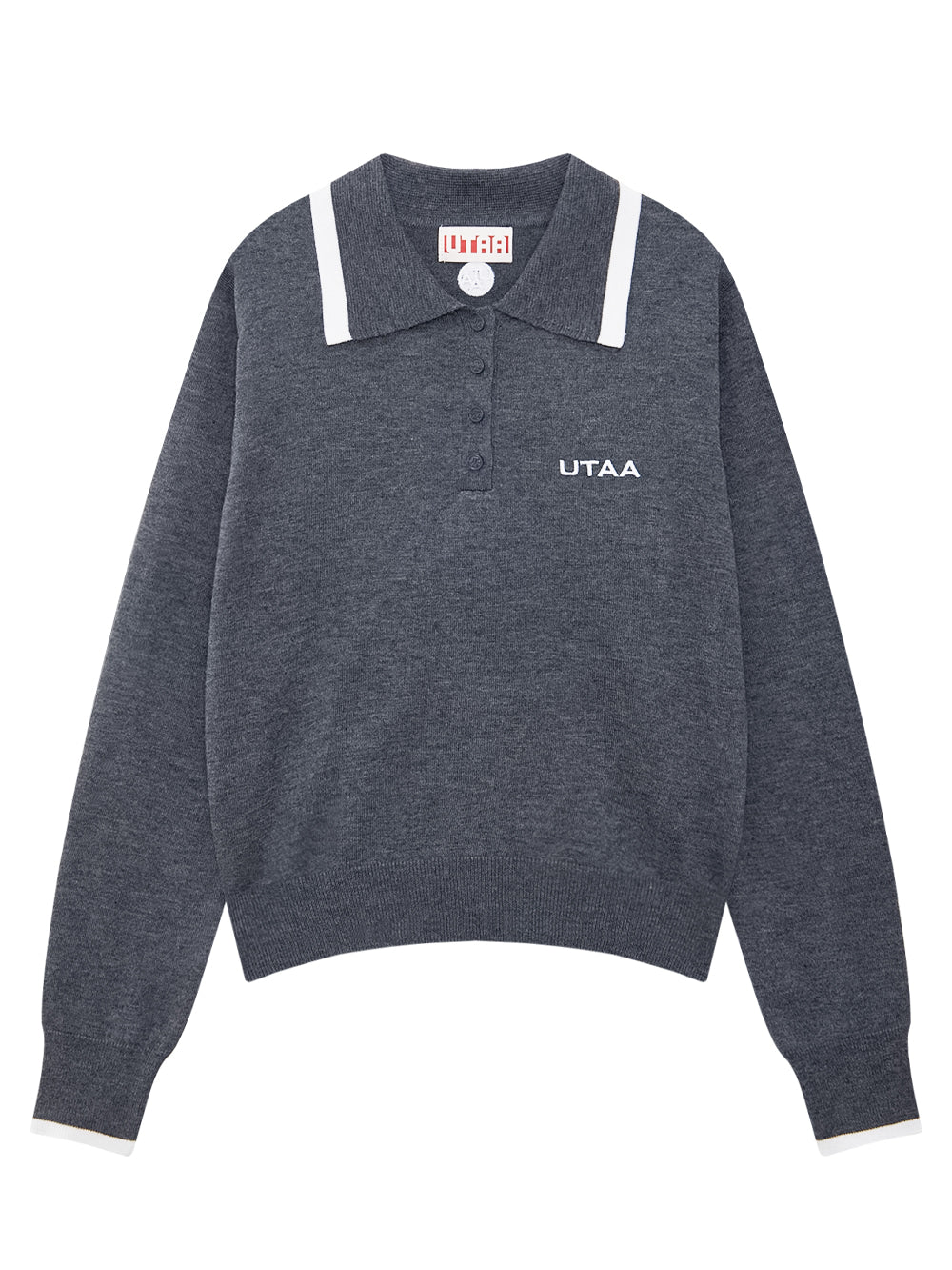 UTAA エッセンシャルシルクブレンディングカラーニットプルオーバー メランジグレー：レディース