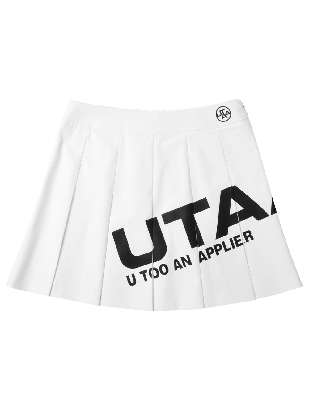 UTAA ロゴバウンスショートスカート ホワイト：レディース