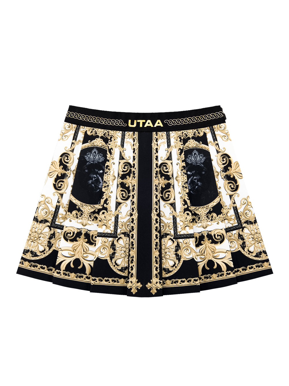 UTAA ゴールデンバロックショートプリーツスカート ブラック
