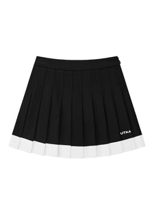 UTAA モノロゴ クラシックプリーツスカート ブラック