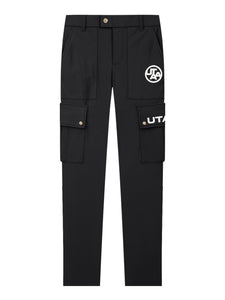 UTAA フリース シンボル ギルト アウトポケット パンツ ブラック：メンズ