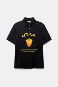 UTAA プリズムゴールデンパンサーPKシャツ ブラック：メンズ