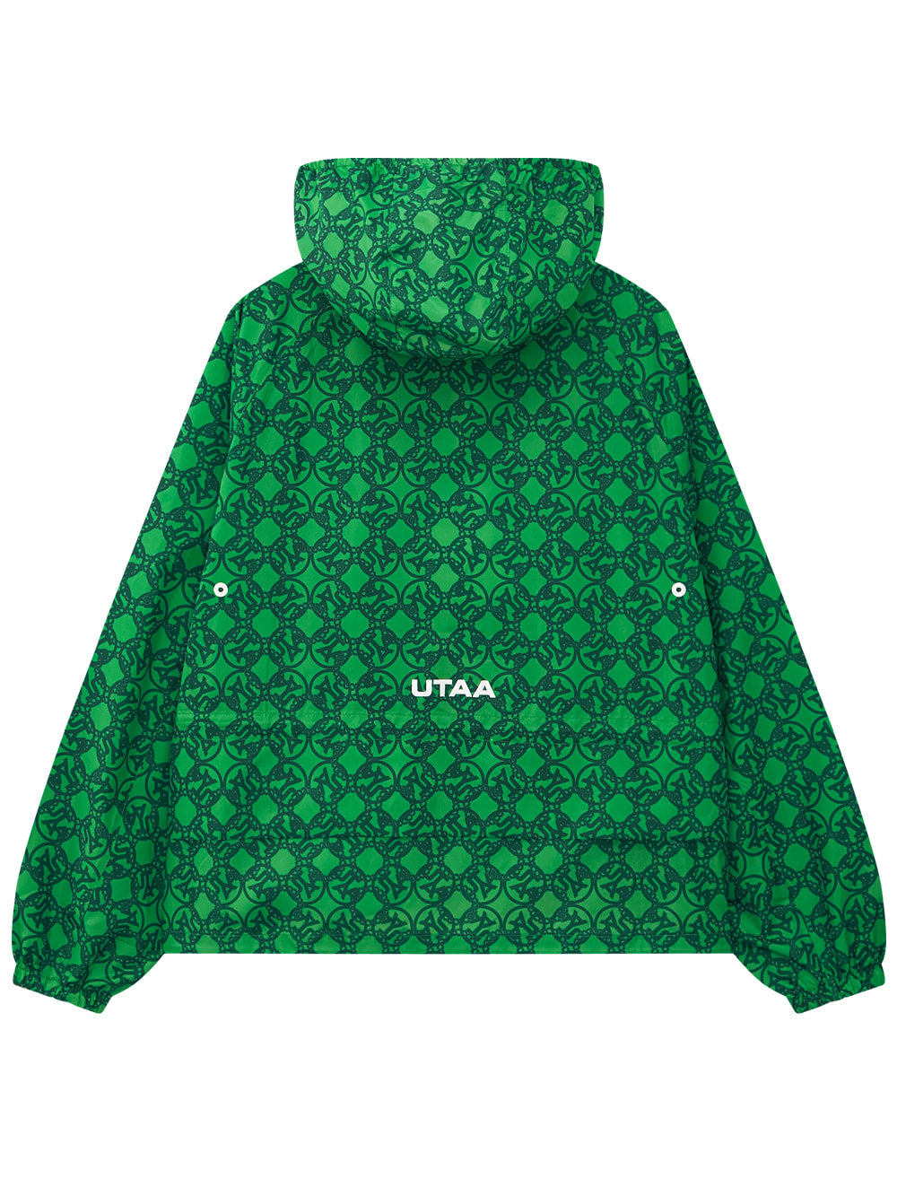 UTAA チェーンメイルネオンウインドブレーカージャケット グリーン：レディース