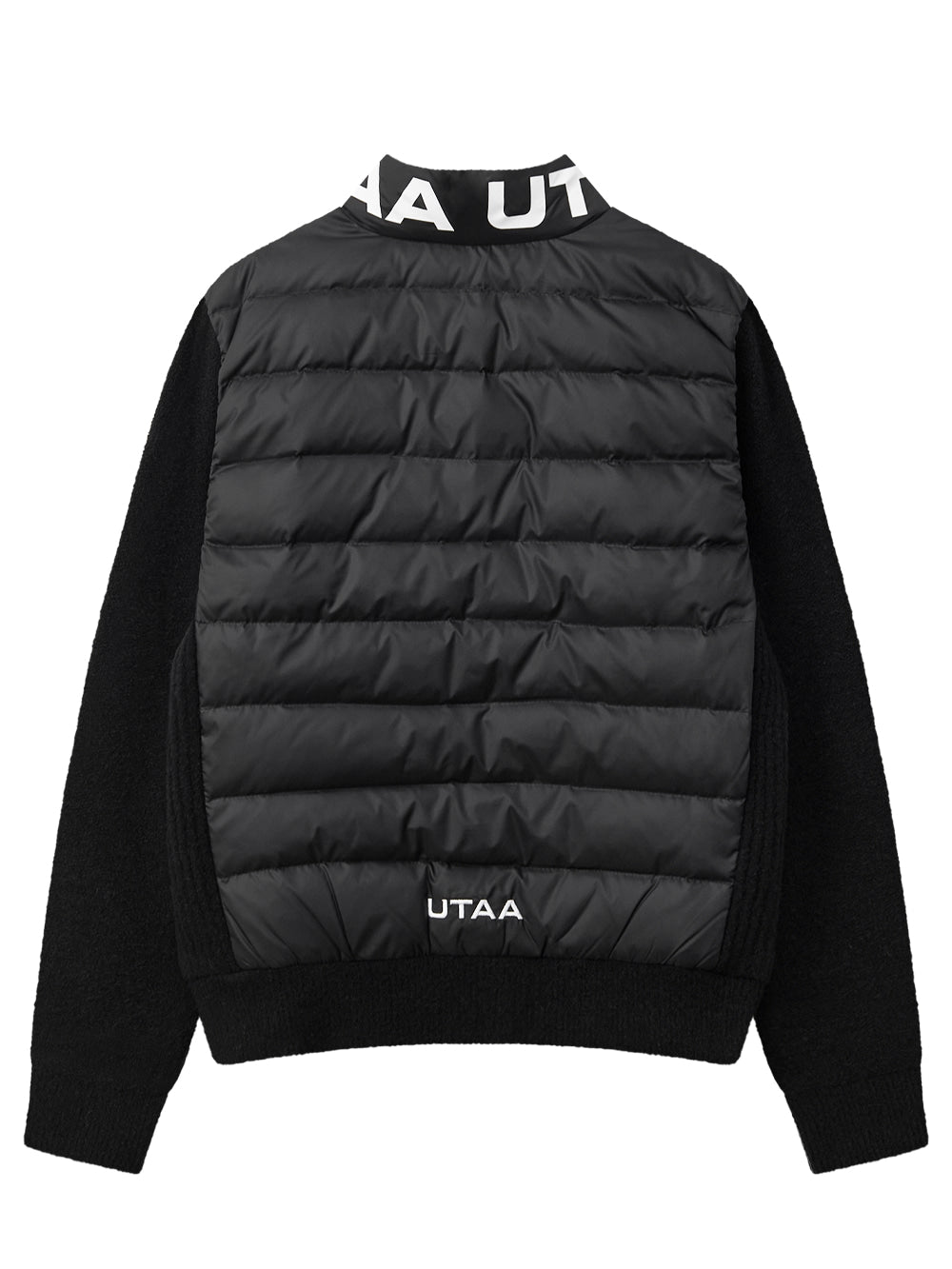 UTAA モノタイポニットミックスハーフジップアップダウンジャンパー ブラック：レディース