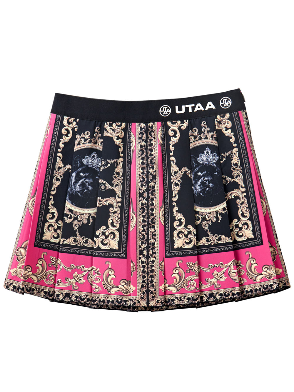 UTAA ネオンバロックショートスカート ピンク