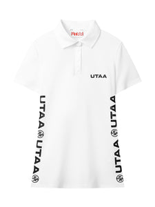 UTAA ダイアゴナルシンボルラインPK Tシャツ ホワイト：レディース