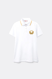 UTAA クレストゴールデンエンブレムPK Tシャツ ホワイト：レディース