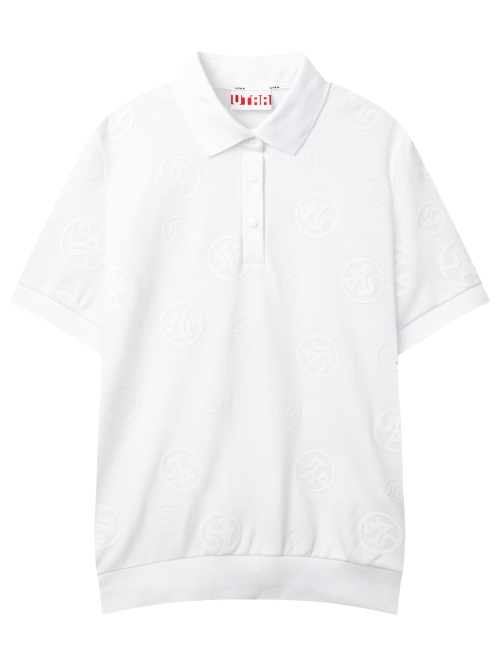 UTAA ロゴバブルPK Tシャツ ホワイト：メンズ