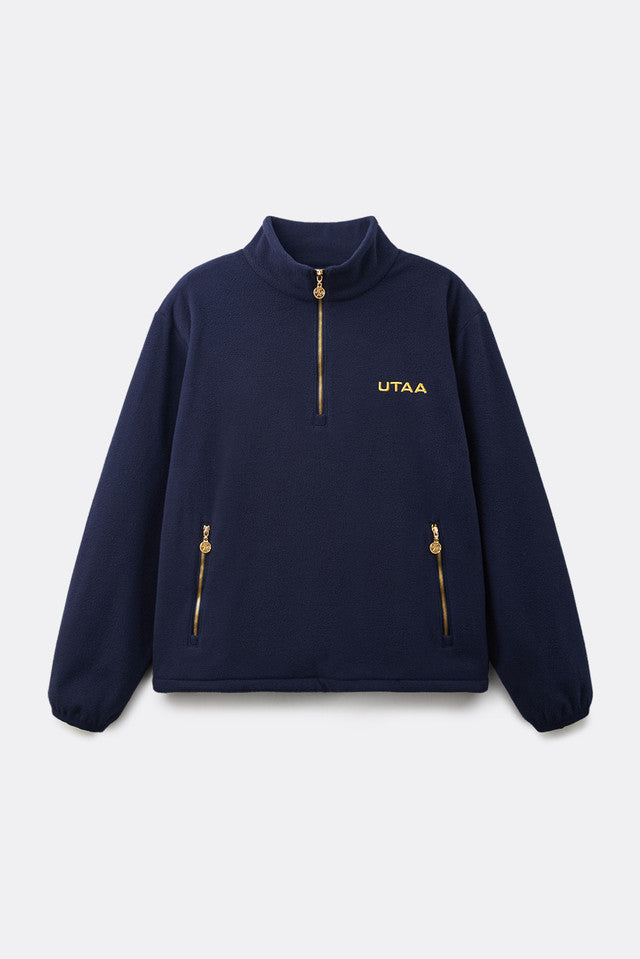 UTAA ギルトロゴハーフジップアップフリース ネイビー：レディース