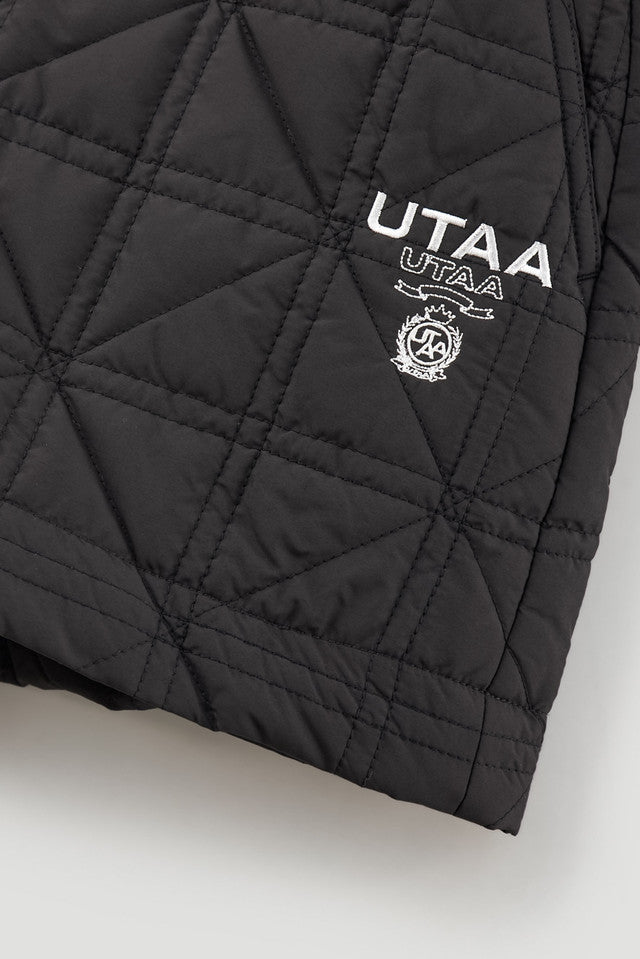 UTAA クラウンキルティングパディングショートパンツ ブラック：レディース