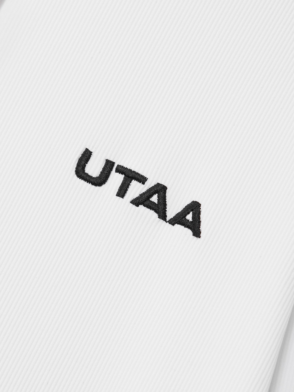 UTAA ゴールドダイヤルレタリングPKスリーブ ホワイト：メンズ