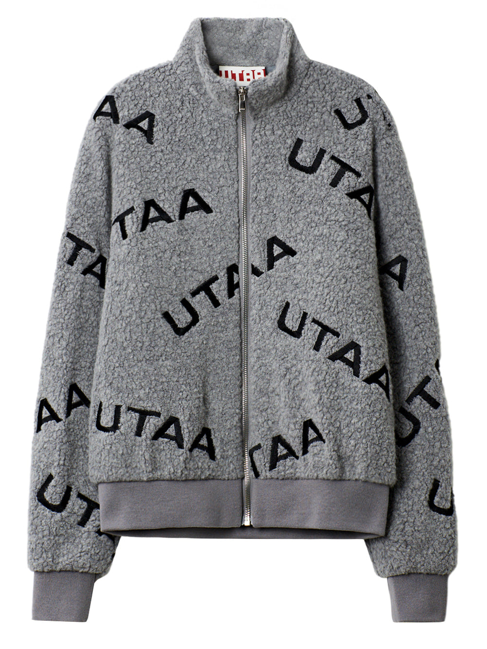 UTAA ロゴウェーブグラフィックフリースジャンパー グレー：レディース