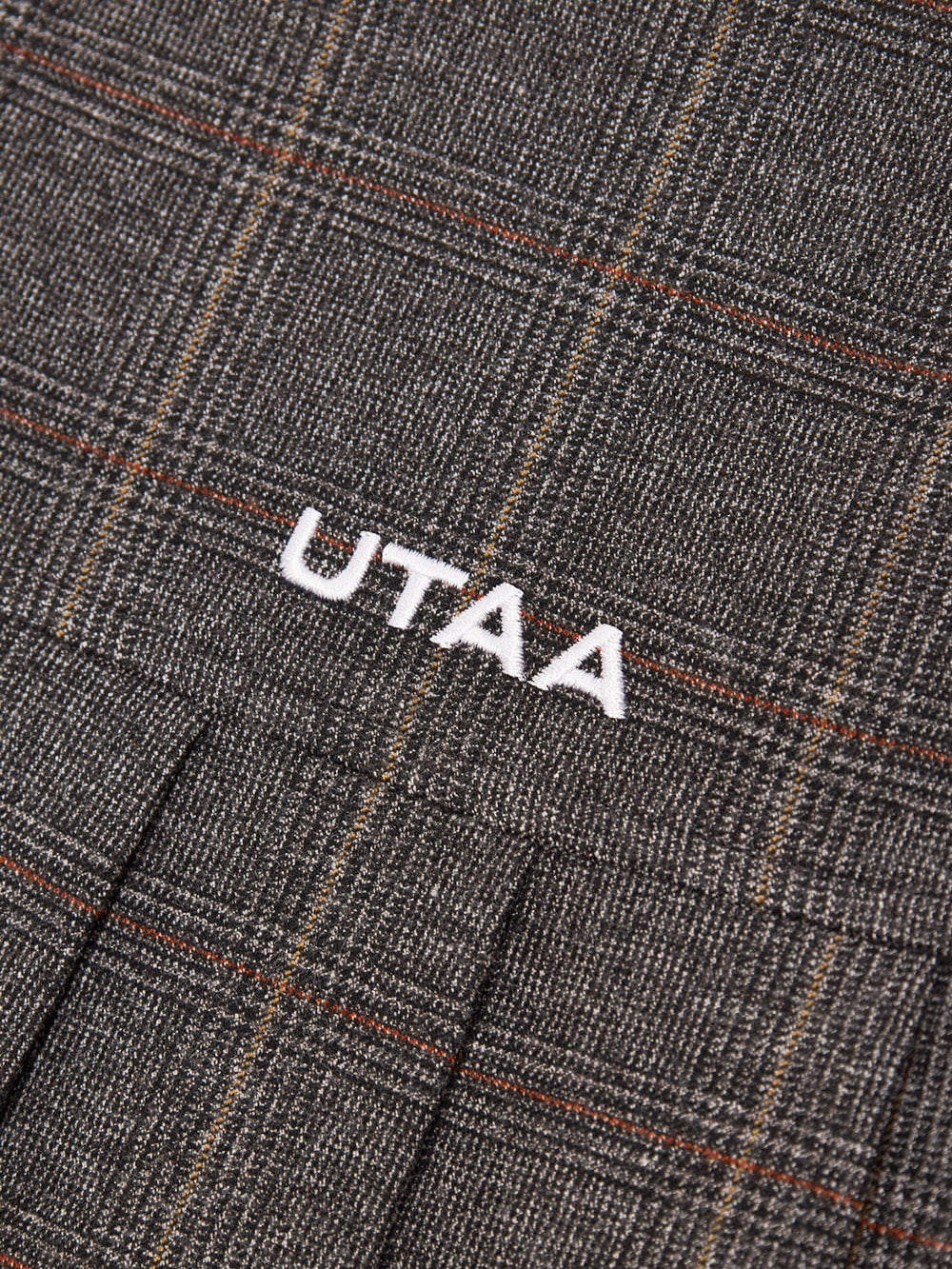 UTAA ヘーゼル クラシック チェック プリーツ スカート ブラウン