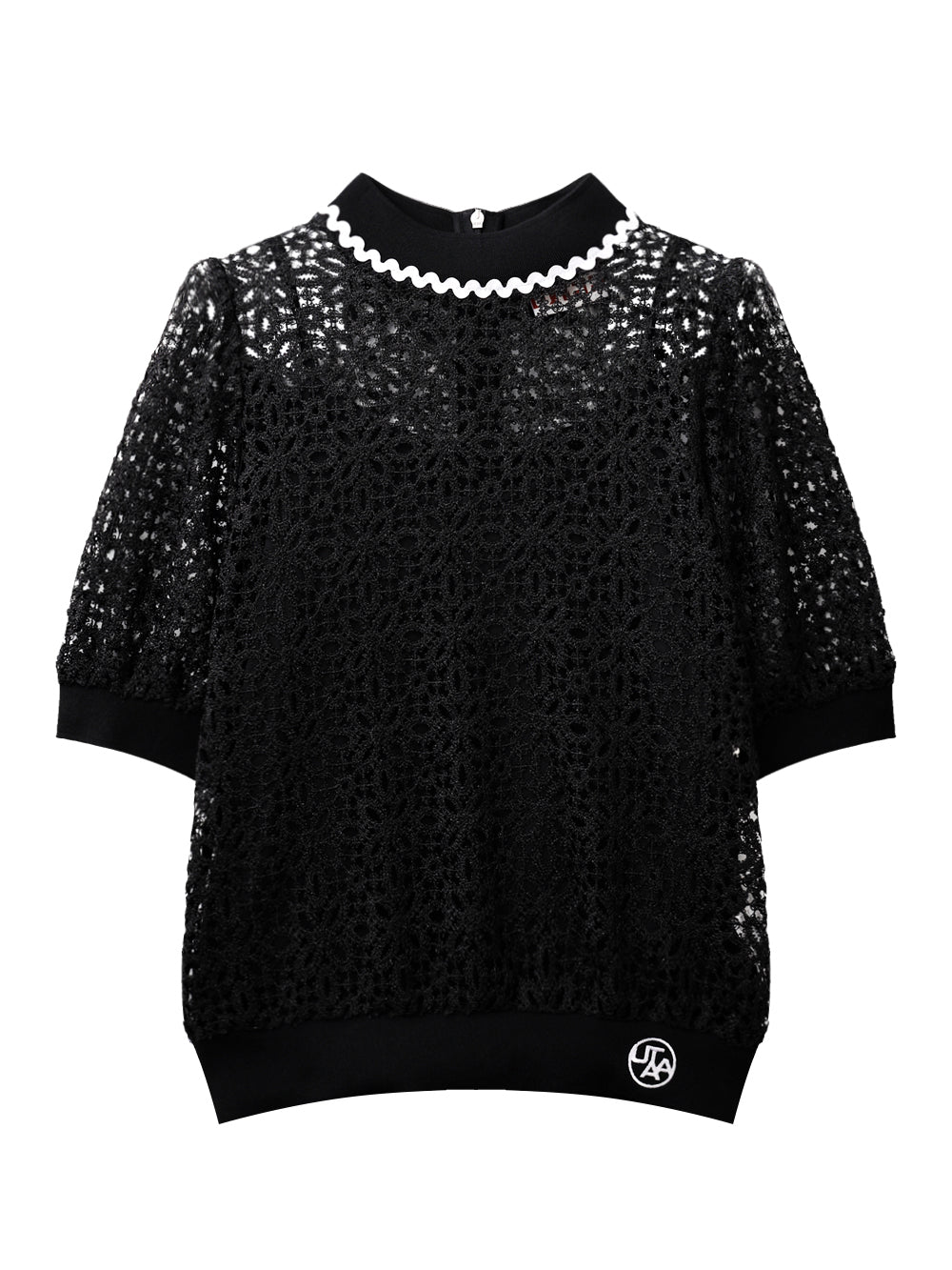 UTAA チルドウェーブレーススカシTシャツ ブラック：レディース