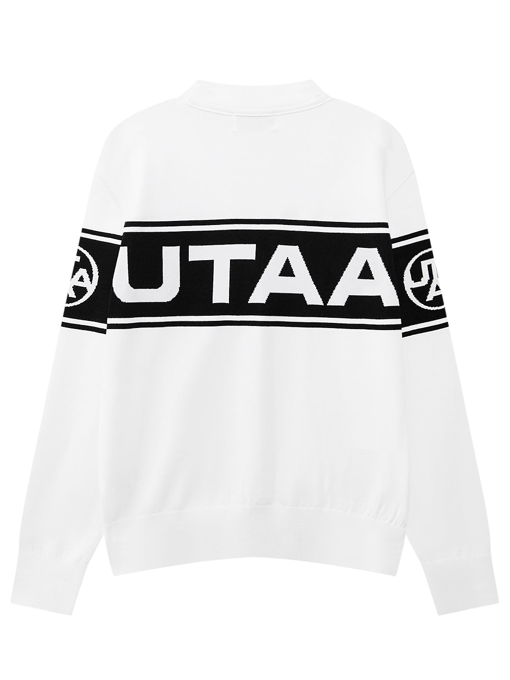 UTAA モノローグロゴニットカーディガン ホワイト：メンズ