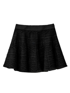 UTAA ピンキングフレアスカート ブラック：レディース