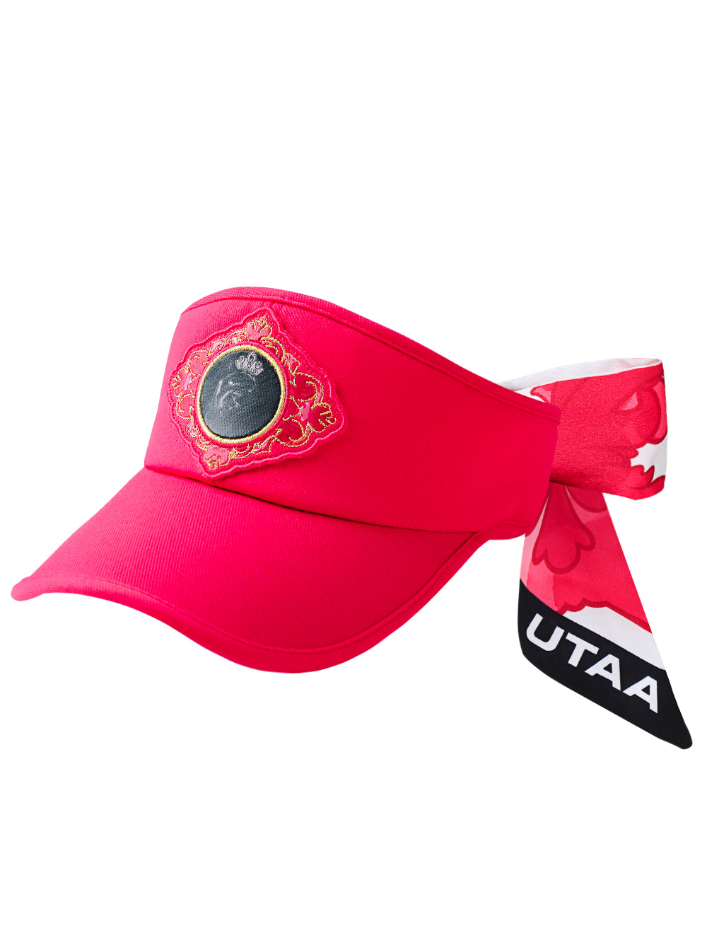 UTAA シークエンスバロックグラフィックエンパイアリボンサンバイザー ピンク：レディース