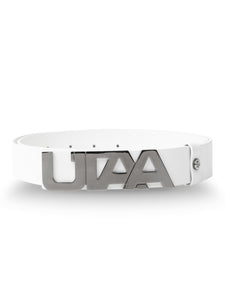 UTAA シルバリーロゴフレームクラシックベルト ホワイト : Men's