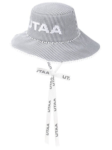 UTAA ドットレースピンストライプバケットハット グレー : Women's