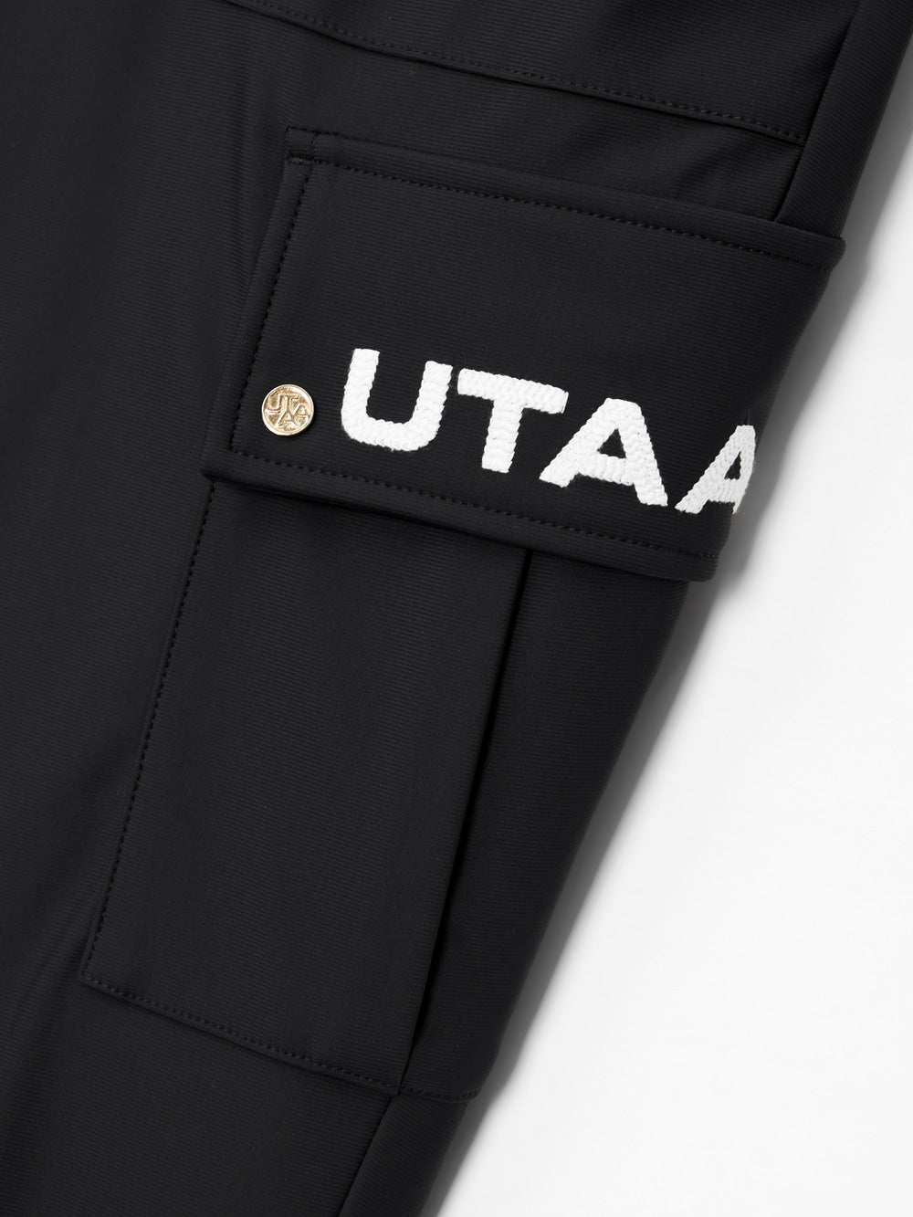 UTAA フリース シンボル ギルト アウトポケット パンツ ブラック：メンズ