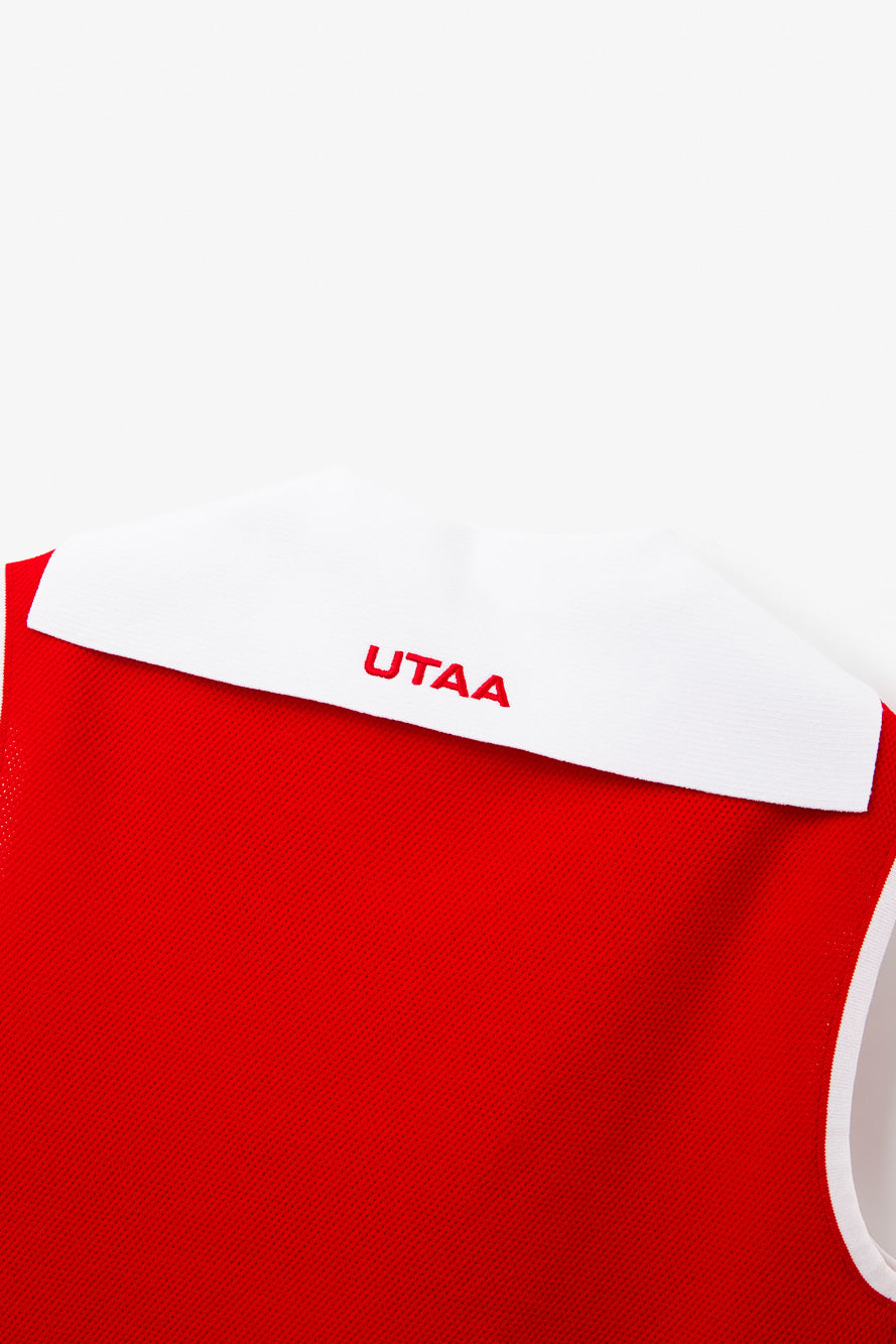 UTAA チャンプセーラースリーブレスニット レッド：レディース