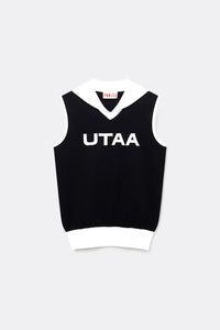 UTAA チャンプセーラースリーブレスニット ブラック：レディース