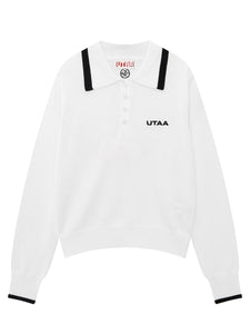UTAA エッセンシャルシルクブレンディングカラーニットプルオーバー ホワイト：レディース