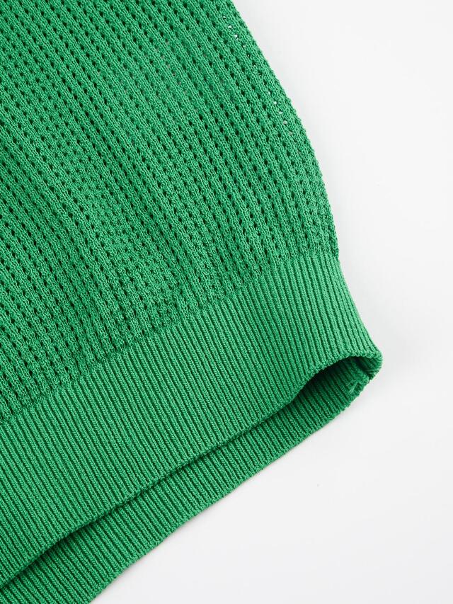 UTAA メッシュニットTシャツ グリーン：レディース