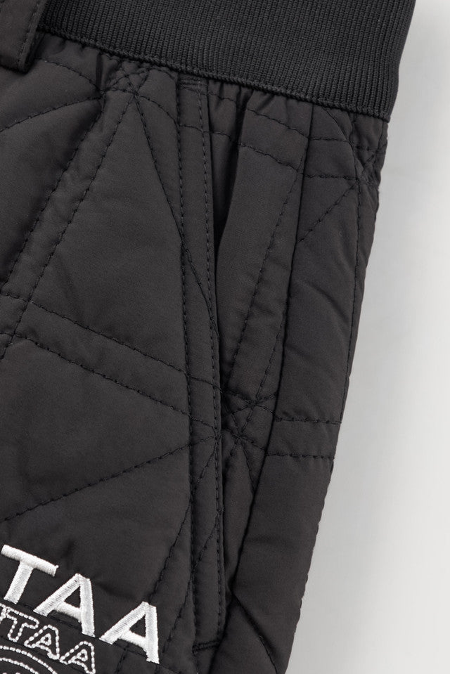 UTAA クラウンキルティングパディングショートパンツ ブラック：レディース