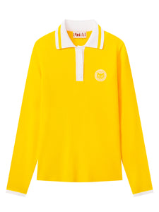 UTAA ネオンロゴリブドラインPKスリーブ イエロー : Women's
