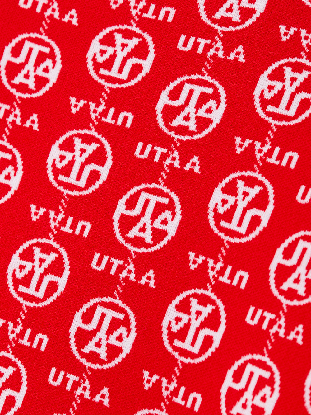 UTAA リンクチェーンシンボルカラーニットプルオーバー レッド：メンズ