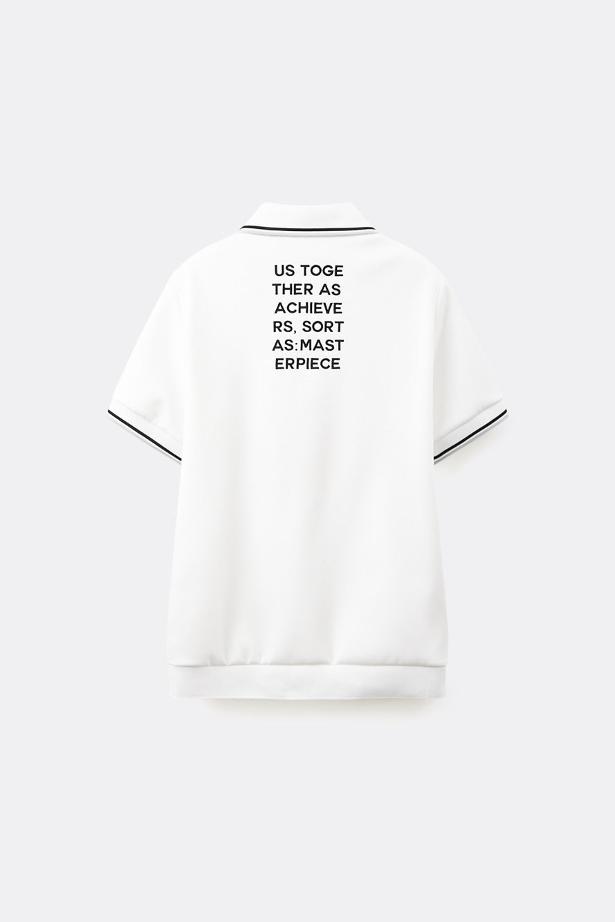 UTAA グレイッシュデュアルラインPK Tシャツ ホワイト：レディース