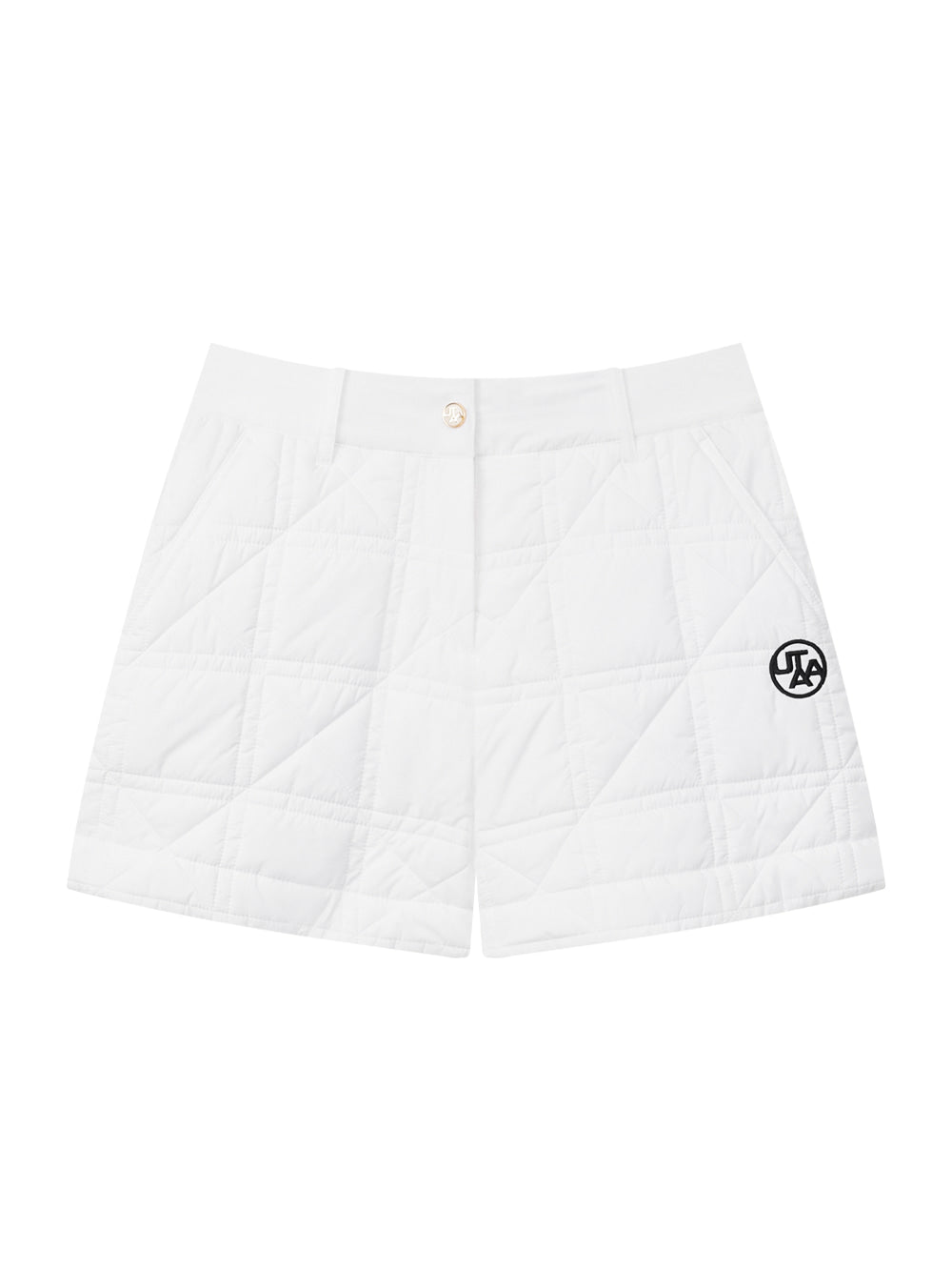 UTAA クロスキルティングシンボルパッド付きショートパンツ ホワイト：レディース