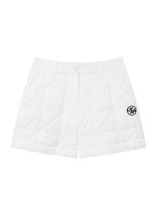UTAA クロスキルティングシンボルパッド付きショートパンツ ホワイト：レディース