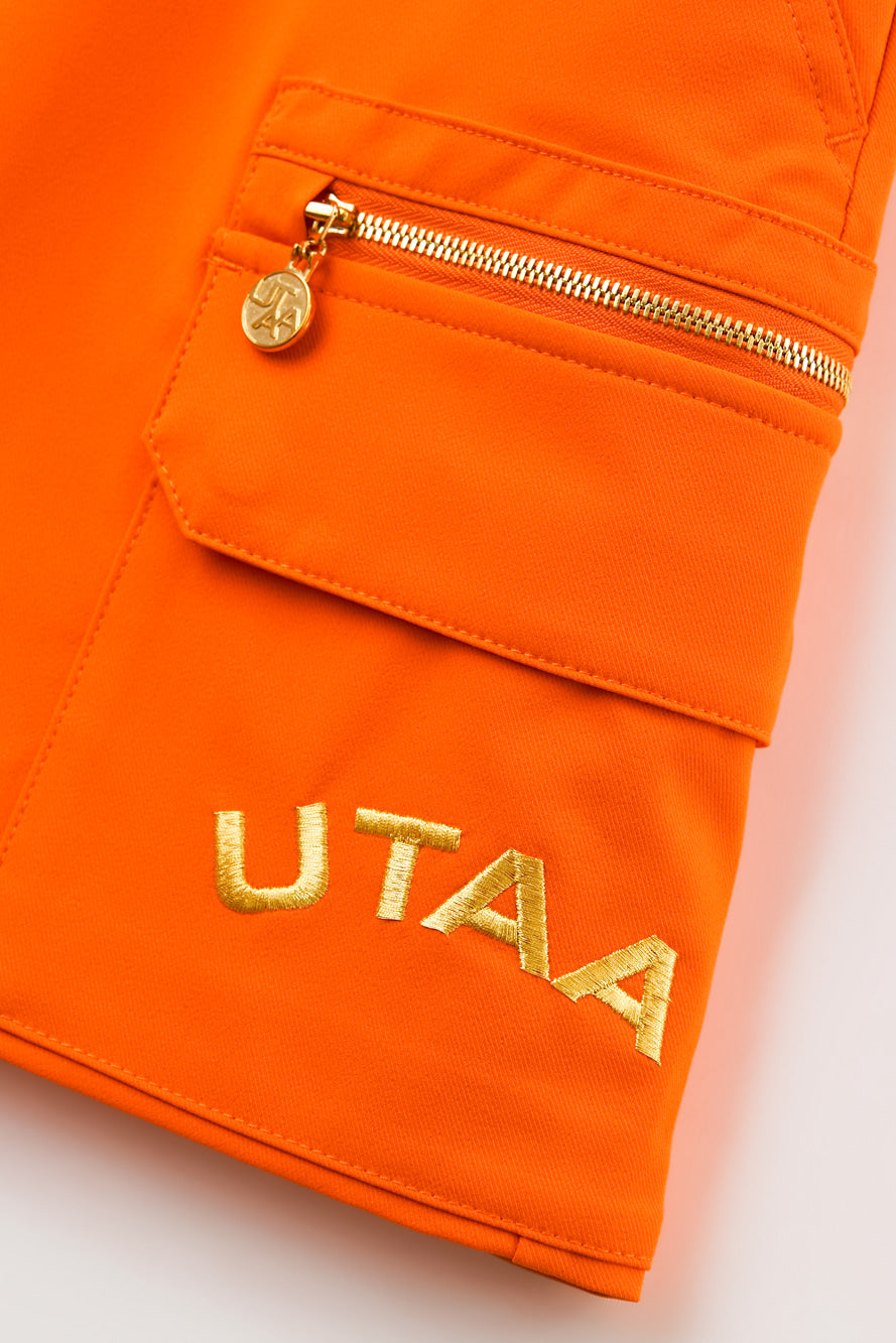 UTAA プリズムゴールデンパンサーアウトポケットショートパンツ オレンジ：レディース