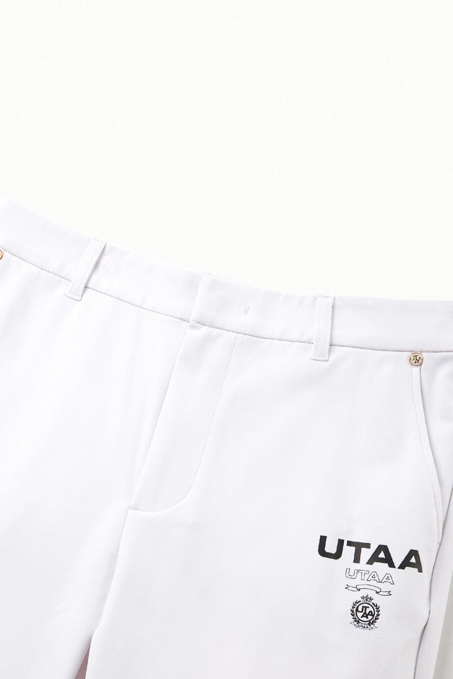 UTAA ローレルシンボルゴールデンボタンパンツ ホワイト：メンズ