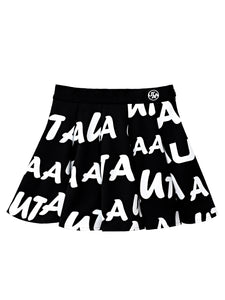 UTAA カリウェーブロゴフレアスカート ブラック