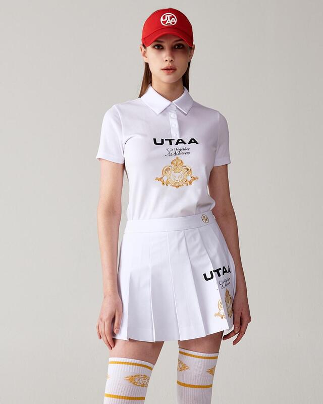 UTAA ゴールデンクラウンリングパンサーステイトPKシャツ ホワイト：レディース