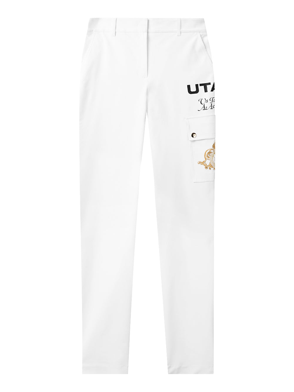 UTAA ゴールデンクラウンリングパンサーステートポケットパンツ ホワイト：レディース