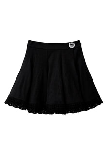 UTAA ラティスレースフレアスカート ブラック