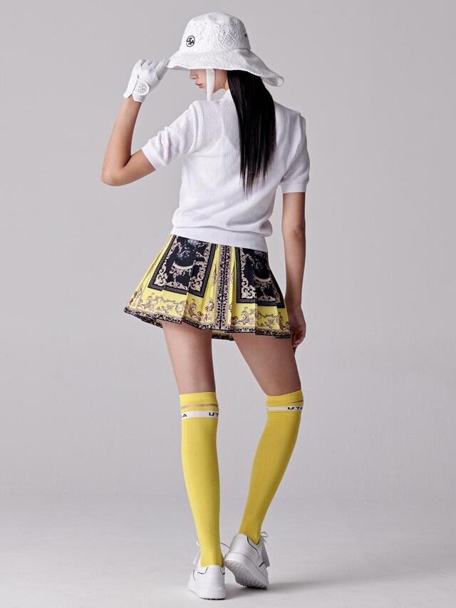 UTAA メッシュニットTシャツ ホワイト：レディース