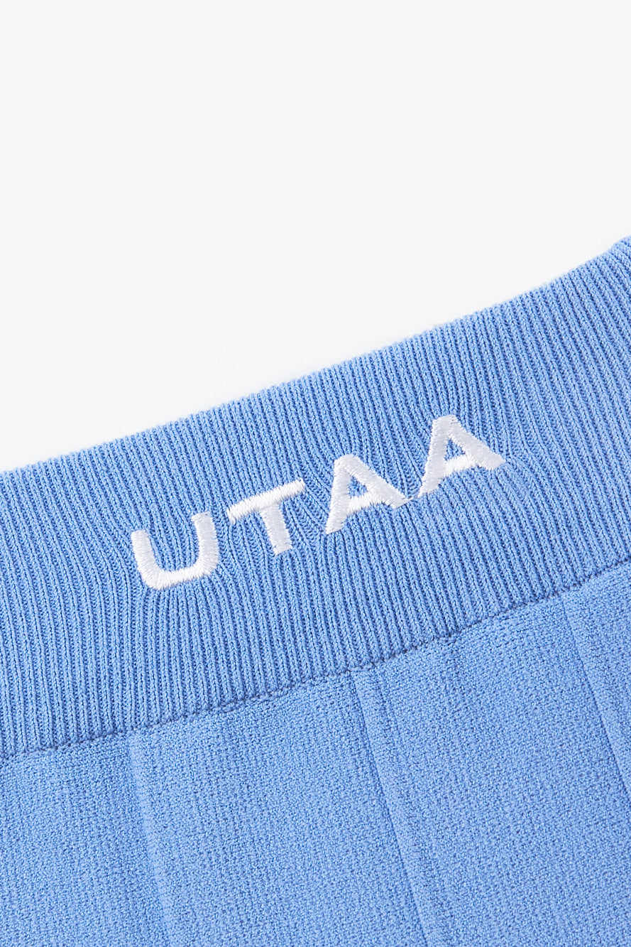 UTAA ブリーズクラシックニットプリーツスカート スカイブルー