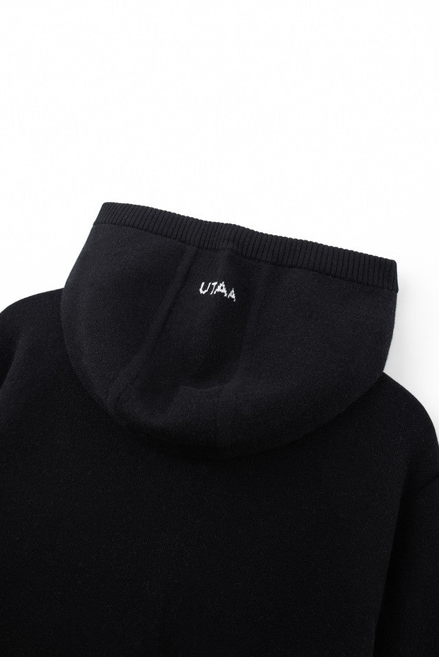 UTAA キングダムパンサーニットフードジップアップ ブラック：メンズ