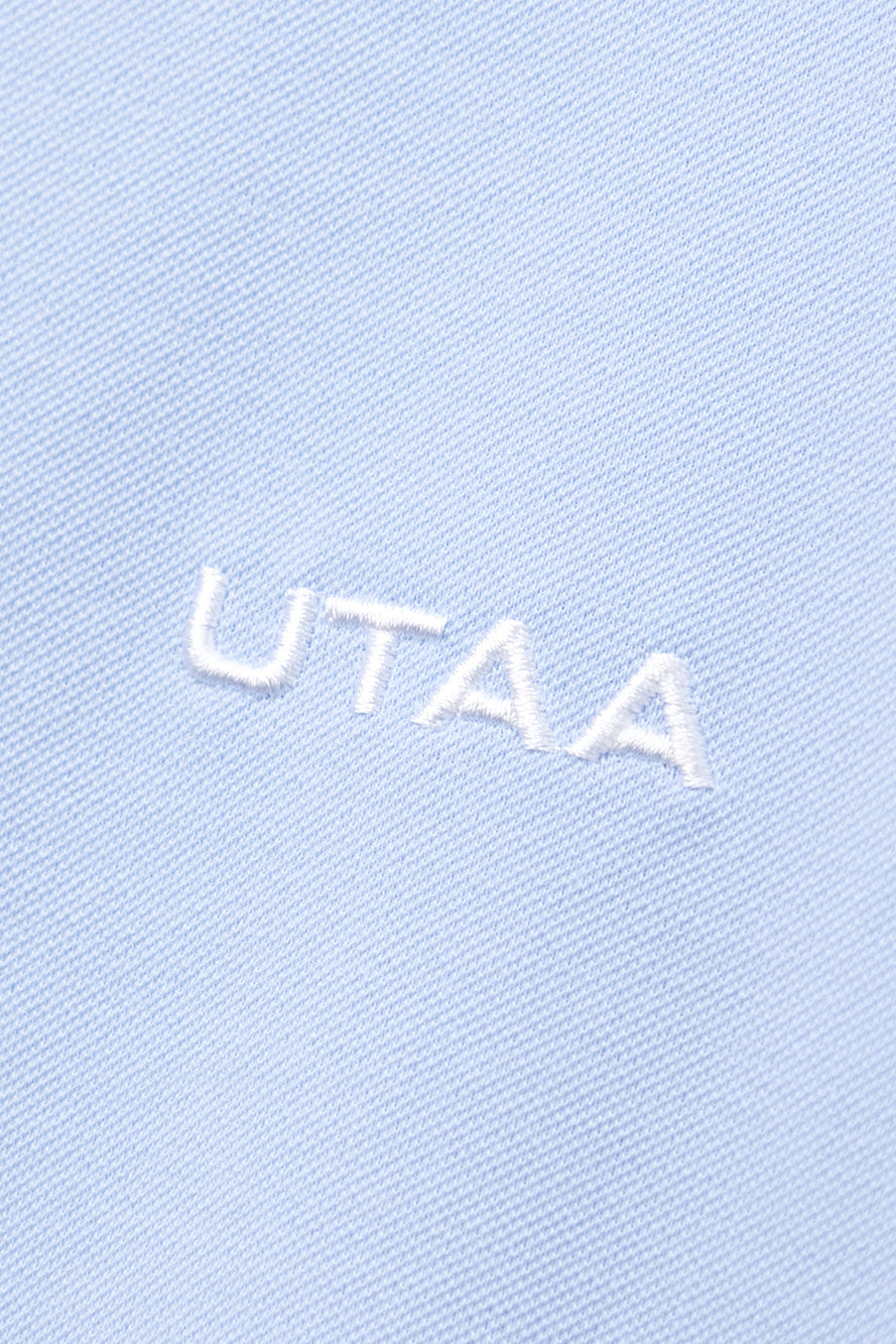 UTAA クラウディカラーロゴPKスリーブ スカイブルー：レディース