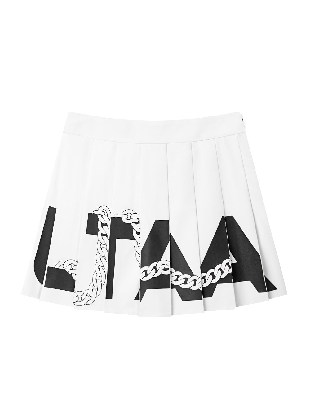 UTAA ヘリックスストリングプリーツスカート ホワイト
