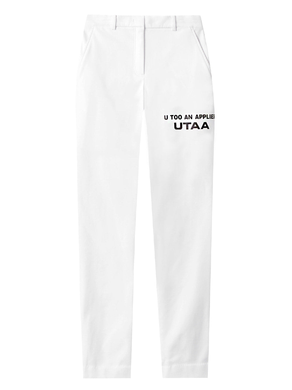 UTAA スリムフィットベーシックパンツ ホワイト：レディース