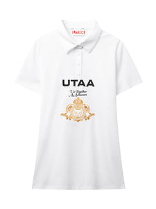 UTAA ゴールデンクラウンリングパンサーステイトPKシャツ ホワイト：レディース