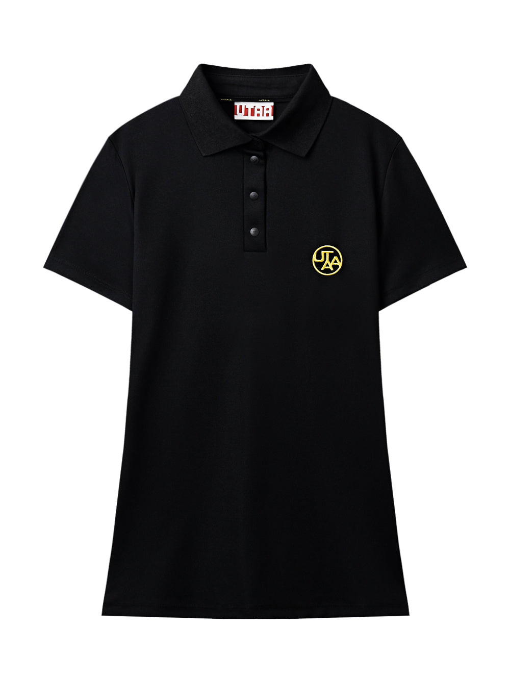 UTAA プレーンカラーシンボルPK Tシャツ ブラック：レディース
