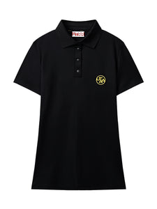 UTAA プレーンカラーシンボルPK Tシャツ ブラック：レディース