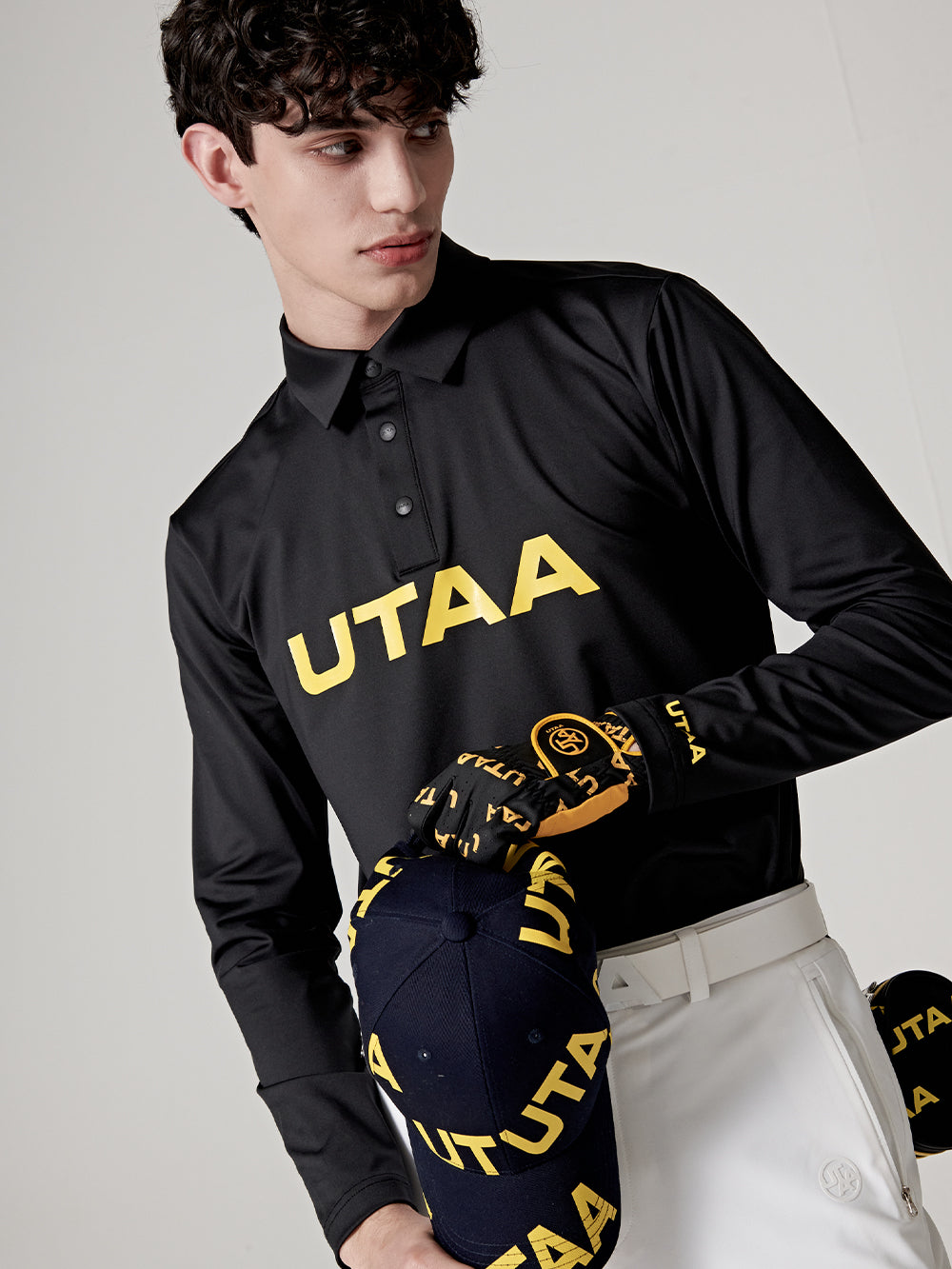 UTAA ロゴウェーブゴルフグローブ (男性用)